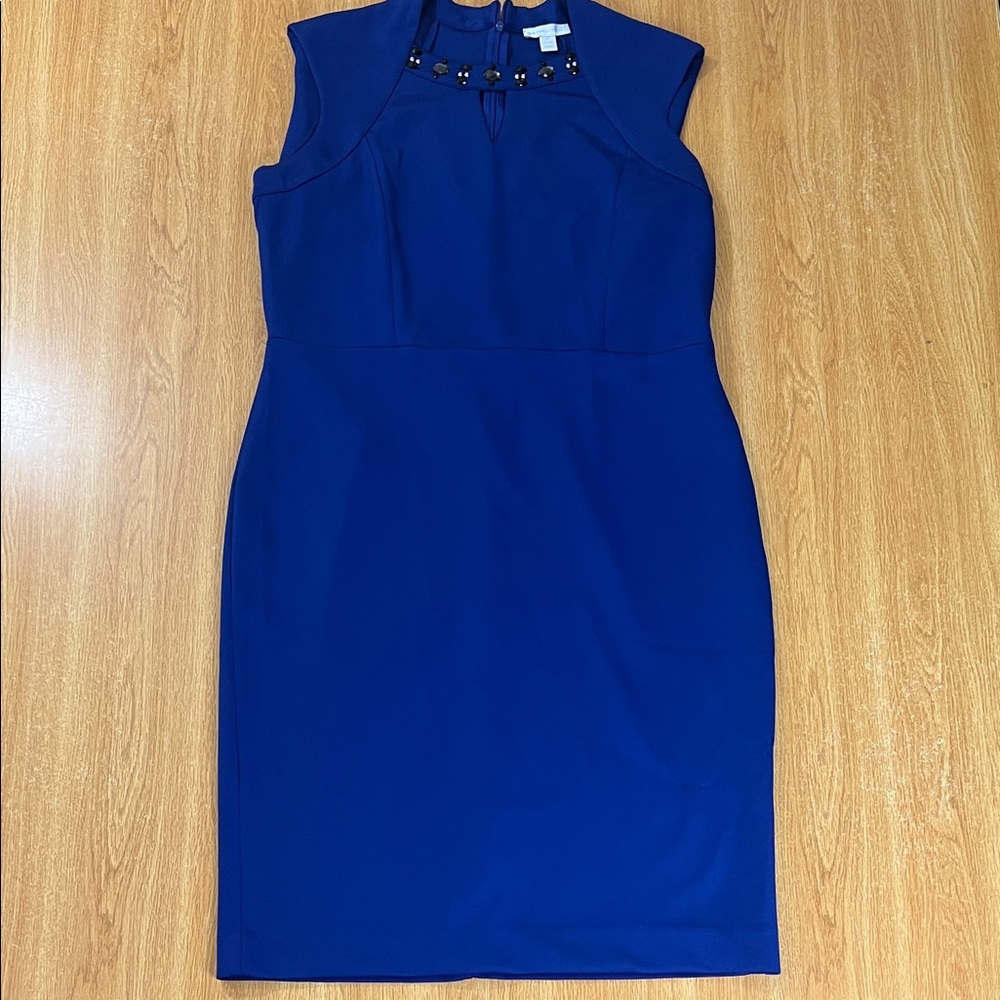 New York & Company Royal Blue Midi Dress